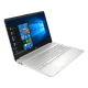 HP 15s-eq2000nt 4H0J2EA12 gümüş iş ve ofis laptopu, Windows ekranlı açık bilgisayar görünümü