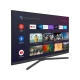 Grundig Miami 65 GGU 9765 A Ultra HD 4K TV, siyah çerçeveli LED ekran ve akıllı TV arayüzüyle önden görünüm