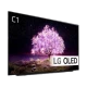 LG OLED48C14LB Ultra HD 4K OLED televizyon, koyu renk ekranda “LG OLED” yazısı ve canlı manzara sahnesi