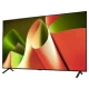 LG OLED77B46LA Ultra HD 4K OLED televizyon, canlı renkli soyut ekran görüntüsüyle önden görünüm
