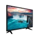Vestel 39H9400 HD Ready HD TV, siyah çerçeveli LED televizyon ve ayaklarıyla manzara yayını gösteriyor
