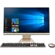 Asus Vivo V241FFT-BA013T masaüstü bilgisayar, siyah ekran ve klavye, önden görünüm
