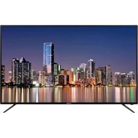 Sunny 55 inç Ultra HD 4K Smart uydulu televizyon, şehir manzarası görüntüsü ve siyah çerçevesiyle