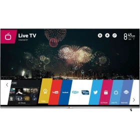 LG 42LB670V Full HD FHD LED televizyon; canlı TV arayüzü ve şehir manzaralı ekran görüntüsü