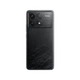 Siyah Poco F6 Pro akıllı telefonun arka yüzeyi, büyük kamera modülü ve mat dokulu tasarımıyla önden görünüm