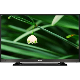 Arçelik A48-LB-5433 Full HD LED televizyon, siyah çerçeveli ve çiçek görüntülü ekranıyla önden görünüm