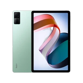 Yeşil Redmi Pad 4 GB 128 GB tabletin önden görünümü; modern ekran tasarımı ve arka kamera detayı.