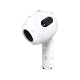 Apple AirPods 3 Tam Kablosuz beyaz kulaklık, sağ kulaklık yakın plan görünümü