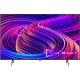 Beko B65 D 895 A Ultra HD 4K TV, renkli soyut ekranı ve ince ayaklarıyla önden görünüm
