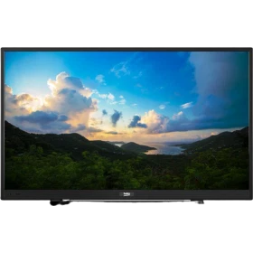 Beko B40L 4431 0B Full HD FHD televizyon, siyah çerçeveli ekranında manzara görüntüsüyle önden görünüm