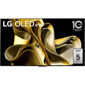 LG OLED77M39LA Ultra HD 4K OLED televizyon, siyah çerçeve ve altın soyut ekran tasarımı