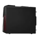 Lenovo Y520T-25IKL ES siyah masaüstü bilgisayar kasası, yan bölümünde kırmızı detay ve üst havalandırma