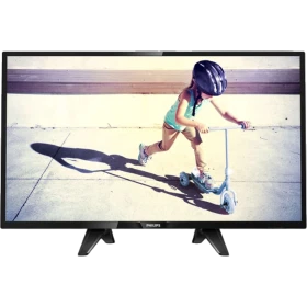 Philips 32PFS4132 Full HD LED televizyon ekranda çocuk scooter sahnesi, genel renk vitrin görünümü