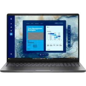 Dell Pro 16 XCTOPRO16-U008 gri iş ve ofis laptop, ekranda sunum arayüzü görüntüsü
