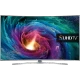 Samsung 88JS9500 Ultra HD 4K TV, ultra canlı renklerle çiçek deseni ekranı ve UHDTV logosu görünüyor.