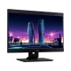 Acer Veriton Z4 VZ49400A5 masaüstü bilgisayar, siyah tasarımı ve şehir manzaralı ekranıyla önden görünür.