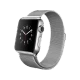 Apple Watch 38 mm gümüş paslanmaz çelik kasalı, Milano Loop kordonlu akıllı saat