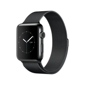 Apple Watch Series 2 42 mm uzay siyahı paslanmaz çelik kasalı ve Milano Loop kayışlı akıllı saat