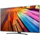 LG 55UT81006LA Ultra HD 4K LED televizyon; renkli şehir manzarası ekranda, siyah çerçeveli modern tasarım
