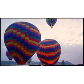 Arçelik A32L 5845 4B HD Ready HD TV ekranında renkli sıcak hava balonları ve siyah çerçeve görünümü