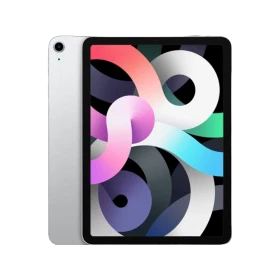 Apple iPad Air 4 64GB Wi‑Fi 64 GB gümüş tablet, ön yüzünde canlı renkli ekran görünümü.