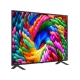 LG 65NANO90A6B Ultra HD 4K LED TV ekranda renkli çiçek desenleriyle, genel siyah renk tasarım