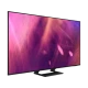 Samsung 75AU9000 Ultra HD 4K LED televizyon; mor-pembe canlı görüntü ekranda, genel renk seçenekli model
