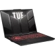 Asus TUF Gaming A16 FA607NUG koyu gri oyuncu laptop; 24GB RAM, 1TB depolama ve Windows 11 Pro tasarımı