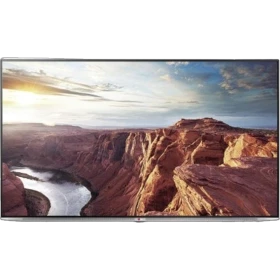 LG 65UB950V Ultra HD 4K LED televizyon vitrin ekranında manzara görüntüsü, genel renkli modern tasarım