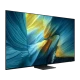 Samsung 83S95F Ultra HD 4K OLED televizyon, genel renk ekranında soyut mavi-sarı sahne.