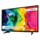 LG 43UH610V Ultra HD 4K LED televizyon, renkli HDR 4K içerik ekranda, genel siyah tasarım
