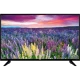 Vestel 43UD8380 Ultra HD 4K siyah LED televizyon, çiçek tarlası manzarası gösteren ekranıyla önden görünüm