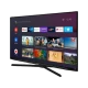 Grundig 55 GGU 8960 B Ultra HD 4K LED televizyon, siyah çerçeveli ekranda akıllı TV uygulamalarını gösteriyor