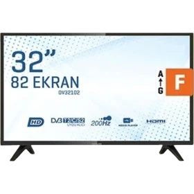 Onvo OV32102 32 inç 82 ekran HD Ready siyah LED televizyon, önden görünüm