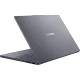 Gri Lenovo IdeaPad Slim 3 83K70098TR010 iş ve ofis laptopu, yarı açık açıyla arka ve yan görünüm