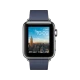 Apple Watch Series 2 38 mm gümüş çelik kasa, gece mavisi kayış ve şehir manzaralı ekran