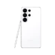 Samsung Galaxy S26 Ultra beyaz akıllı telefon, arka kamera modülü ve yanında S Pen ile arka görünüm