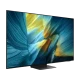 Samsung 65S95F Ultra HD 4K OLED televizyon ekranında canlı renkler ve soyut mavi-sarı görüntü, genel renk.