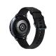 Samsung Galaxy Watch Active 2 44 mm paslanmaz çelik siyah akıllı saatin arka ve kayış görünümü