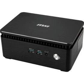 MSI Cubi 3 Silent S-055XTR siyah mini masaüstü bilgisayar, önden görünüm