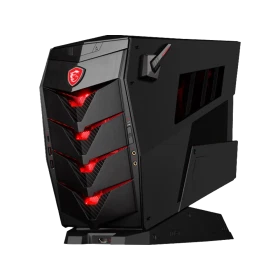 MSI AEGIS 3 9SC-234XTR masaüstü bilgisayar, siyah kasa ve kırmızı aydınlatma detaylarıyla.