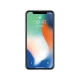 Apple iPhone X beyaz akıllı telefon, tam ekran çentikli tasarım ve kilit ekranı ile ön görünüm