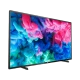 Philips 55PUS6503 Ultra HD 4K LED televizyon, genel siyah gövde ve renkli ekran görüntüsü