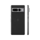 Google Pixel 7 Pro siyah akıllı telefonun üçlü kamera sistemiyle arka ve yan görünümü