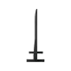 Samsung HG65AU800EE Ultra HD 4K LED televizyon, ince siyah ekran tasarımı yandan görünüm
