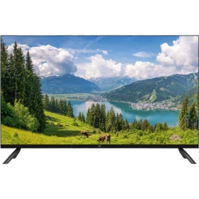 Beko B40 D 500 B Full HD FHD TV, dağ ve göl manzarası gösteren siyah televizyon