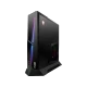 MSI MEG Trident X 10SE-851EU masaüstü bilgisayar, siyah kompakt kasası ve RGB aydınlatmasıyla