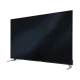 Grundig 75 GCU 8900B Ultra HD 4K LED televizyon, siyah ekran ve gümüş ayaklarla önden görünüm