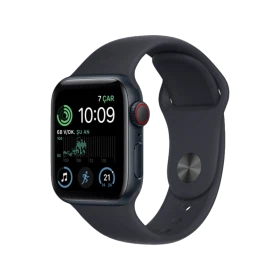 Apple Watch SE 2 2022 Cellular 40 mm siyah alüminyum kasa ve spor kordonlu akıllı saat