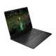 HP OMEN Slim Gaming 16-an0017nt siyah oyuncu laptop; oyun ekranı ve RGB klavye detayları görünüyor